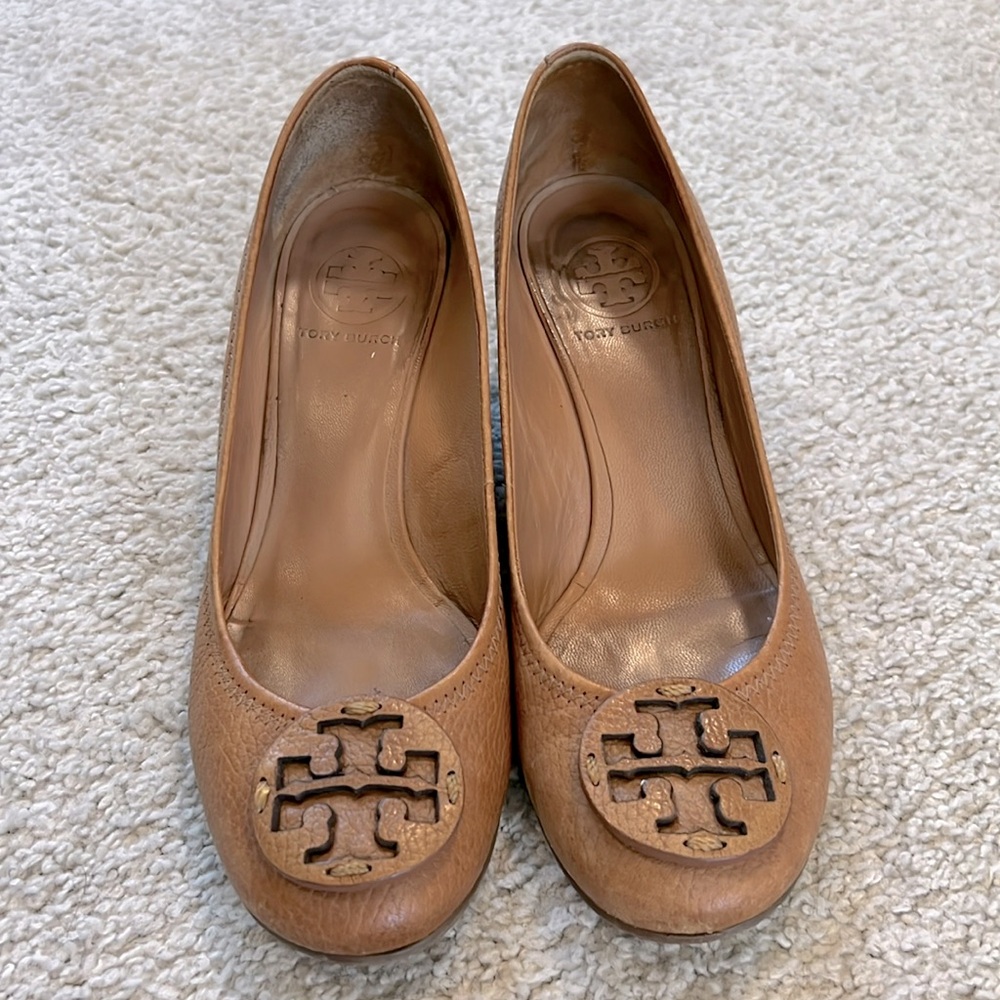 Tory Burch Miller leather wedge heel shoes